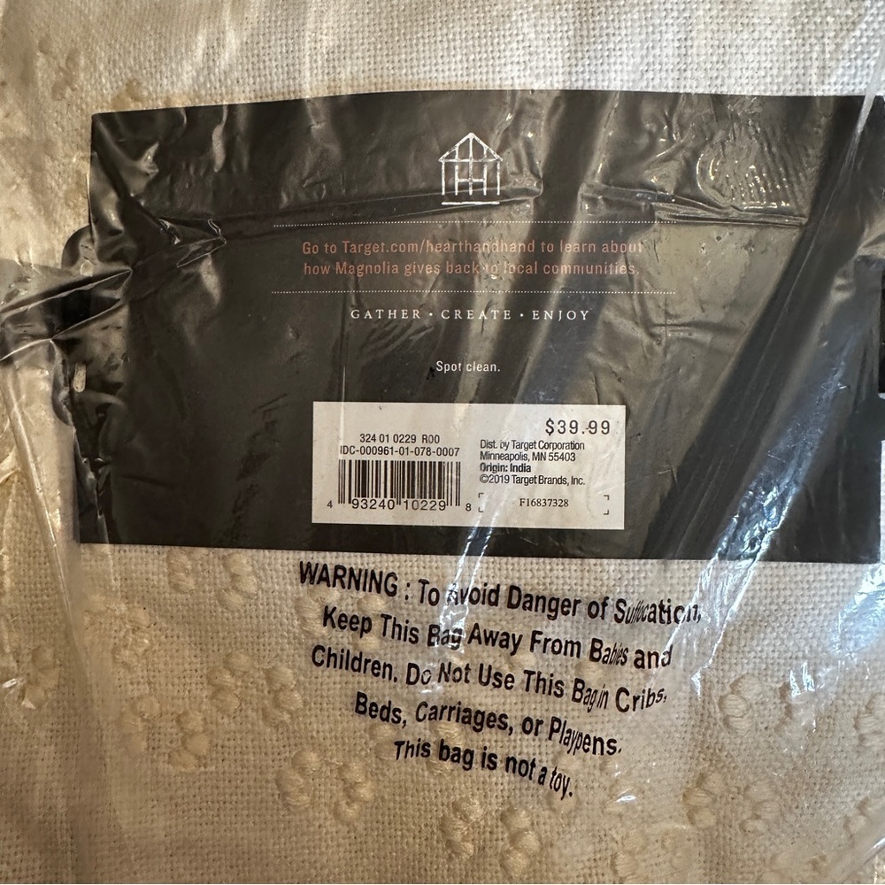 Hearth & Hand with Magnolia Tassel Trim Embroidered Christmas Tree Skirt new - Picture 5 of 5